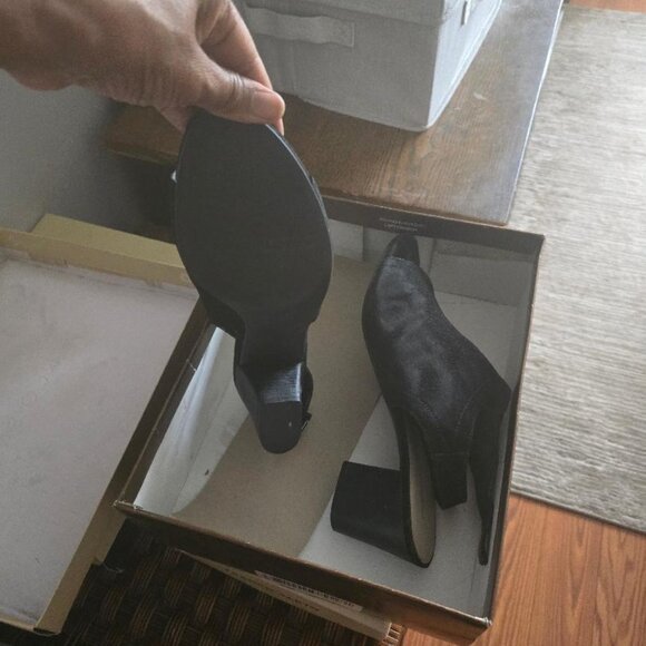 Franco Sarto Slingback Block Heel Sandals – Tan & Black (Women’s Size 11 - Picture 2 of 4